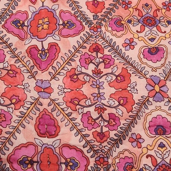 Olivaceous Floral Crop Top Size Small Balloon Sleeve Romantic Feminine Pink - Picture 7 of 11